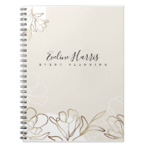 Personalised Luxury Branding Floral Notebook