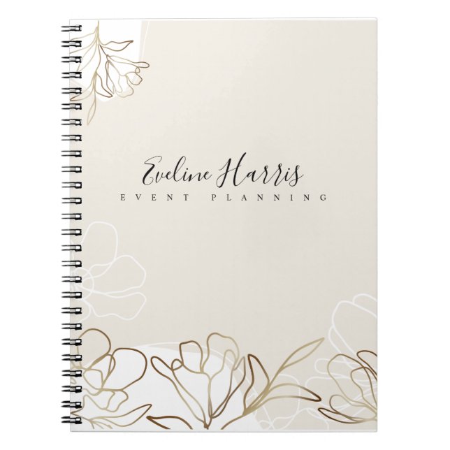 Personalised Luxury Branding Floral Notebook (Front)