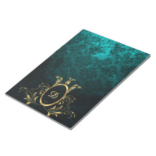 Personalised Luxury Damask gold Frame Notepad
