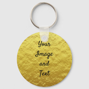 Personalised luxury golden foil key ring