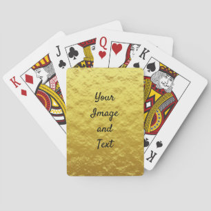 Personalised luxury golden foil playing cards