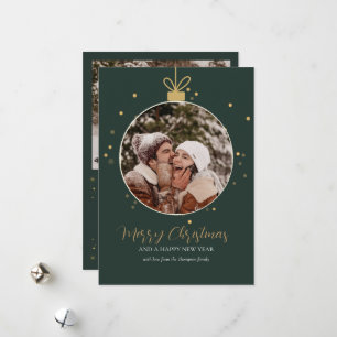 Personalised luxury modern family photo Christmas  Holiday Card