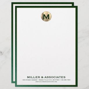 Personalised Luxury Monogram Business Custom Letterhead