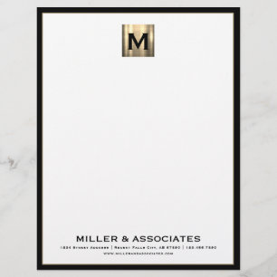 Personalised Luxury Monogram Business Letterhead
