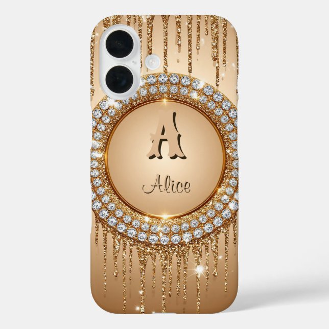 Personalised luxury monogram design Case-Mate iPhone case (Back)