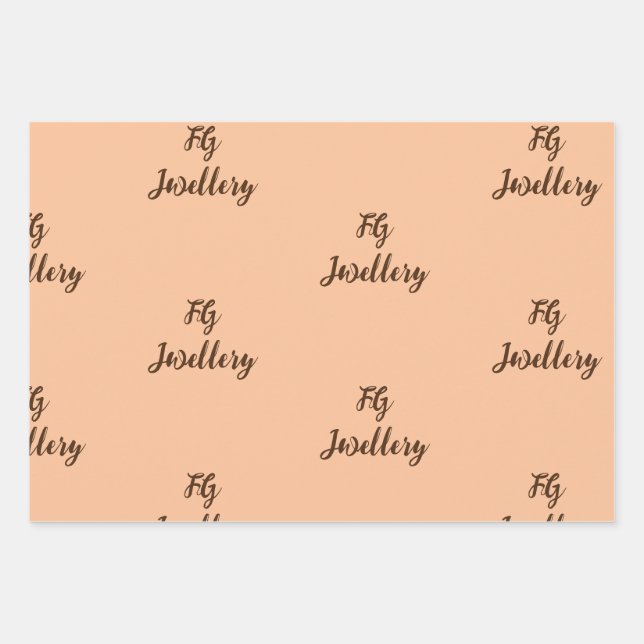 Personalised Luxury Name Small Business Wrapping . Paper Sheet (Front)