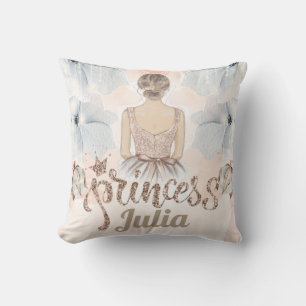 Personalised Luxury Princess Beige glitter Cushion