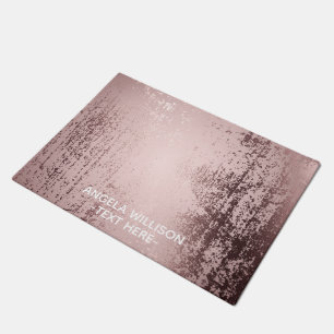 Personalised Luxury rose gold Doormat