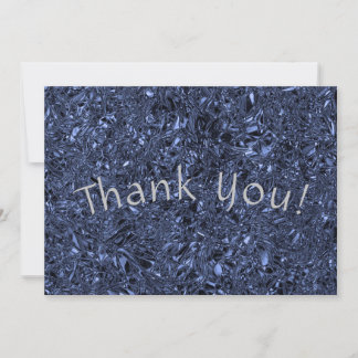 Personalised luxury silver crushed foil thank you card