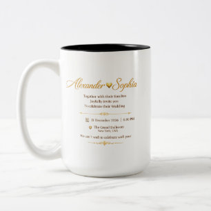 Personalised Luxury Wedding Invitation Mug