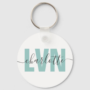 Personalised LVN Licensed Vocational Nurse Chic Key Ring