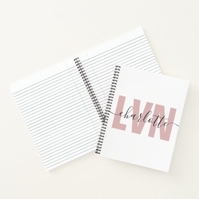 Personalised LVN Licensed Vocational Nurse Chic Notebook (Inside)