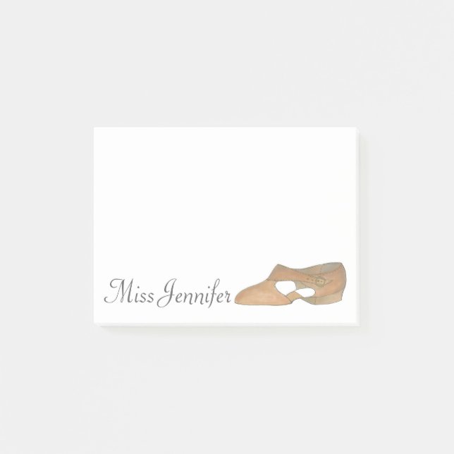 Personalised Lyrical Shoe Dance Teacher Post-Its Post-it Notes (Front)