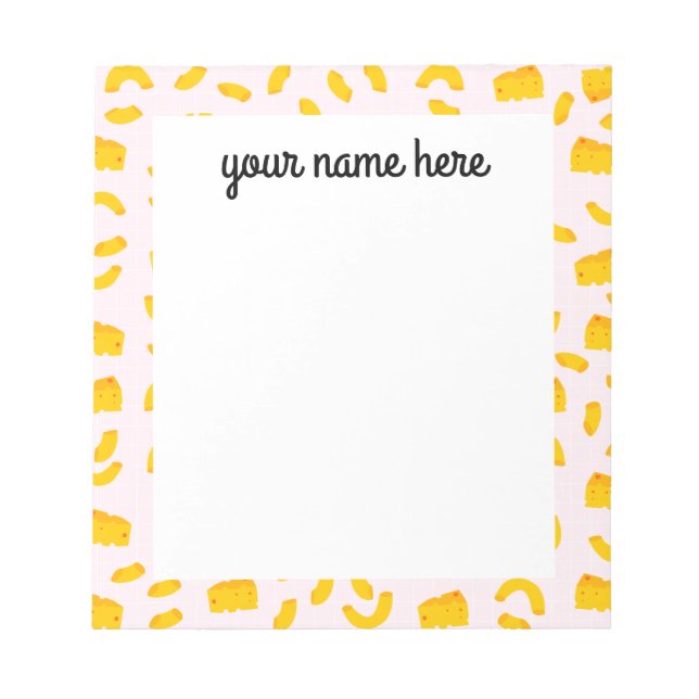 Personalised Mac and Cheese Notepad (Front)