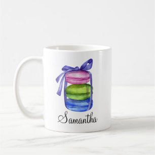 Personalised Macaron Colourful Watercolor Mug