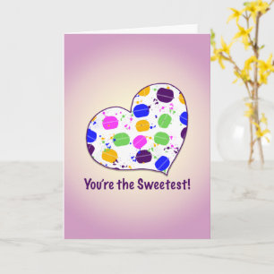 Personalised Macaron Confetti Heart Valentine Card