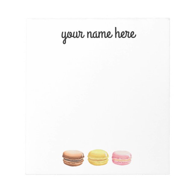 Personalised Macaroons Notepad (Front)