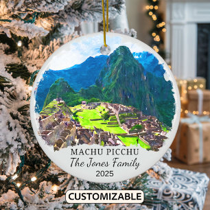 Personalised Machu Picchu, Peru Gift Ceramic Ornament