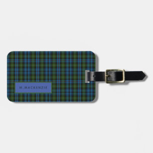 Personalised MacKenzie Tartan Mens Luggage Luggage Tag