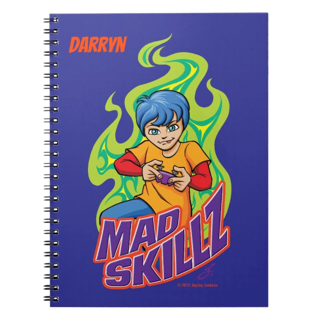 Personalised Mad Skillz Gaming Notebook (Front)