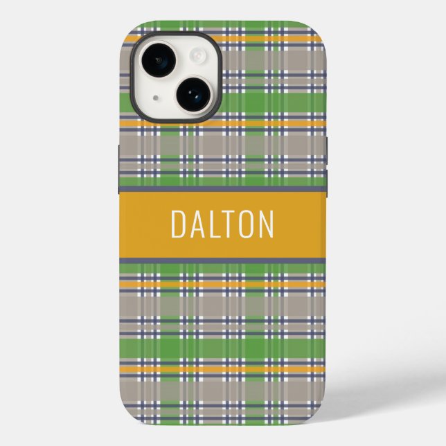 Personalised Madras Plaid Phone Case (Back)