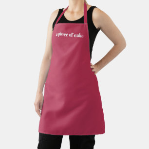 Personalised magenta custom name text minimalist  apron