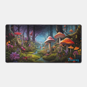 Personalised Magic Mushroom Forest Desk Mat