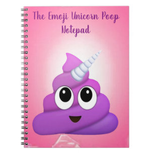 Personalised Magical Unicorn Poop Emoji Notebook