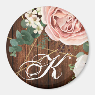 Personalised Magnet Geometric Garden Rose Barn Woo