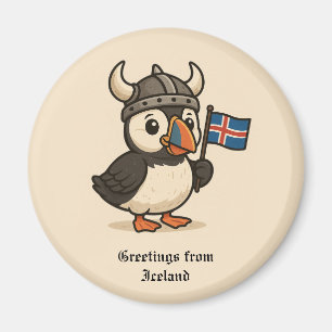 Personalised magnet - Iceland puffin