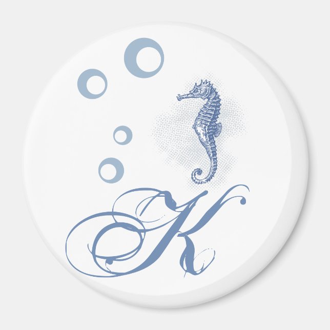 Personalised Magnet Seahorse Ocean Beach Water (Front)