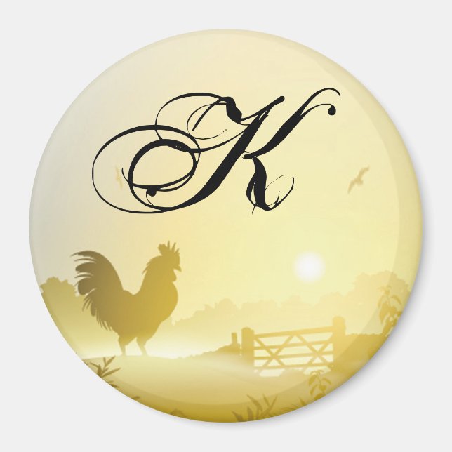 Personalised Magnet Sunny Morning Farm Country Rus (Front)