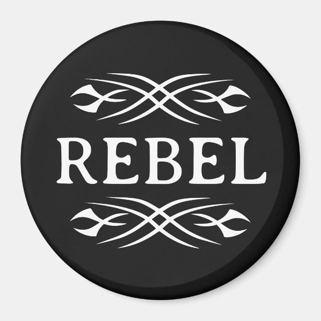 Personalised magnet with flaming tattoo design (Front)