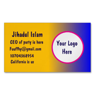 Personalised Magnetic business card
