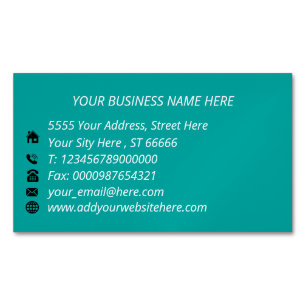 Personalised Magnetic Business Card Your Colours
