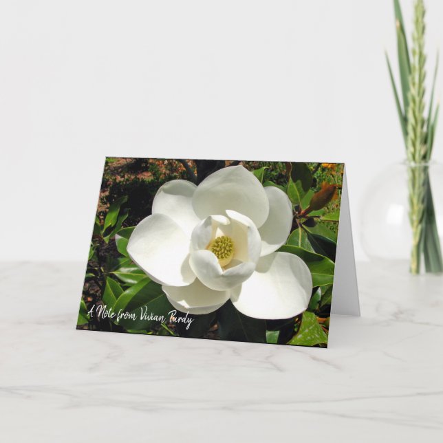 Personalised Magnolia Note cards (Front)
