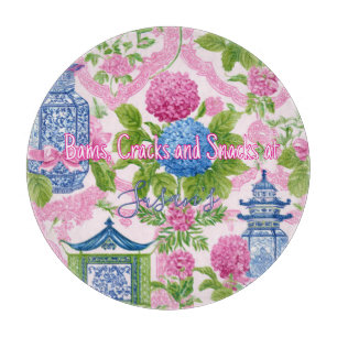 Personalised Mahjong Bams Cracks and Snacks  Cutting Board