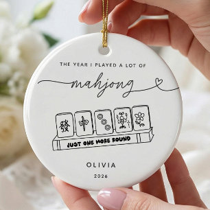 Personalised Mahjong Christmas Ornament