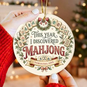 Personalised Mahjong Christmas Ornament