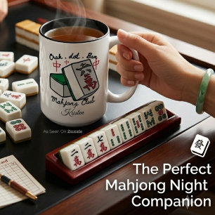 Personalised Mahjong Club Two-Tone Coffee Mug