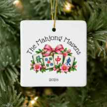 Personalised Mahjong Group Ornament | Mahjong Gift