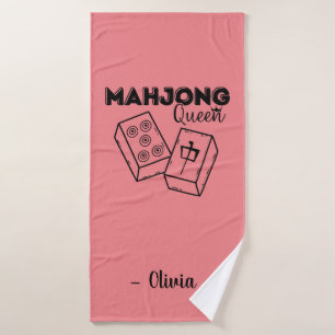 Personalised Mahjong Queen Bath Towel