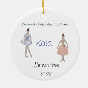 Personalised Maid/Flower/Marzipan Nutcracker Ceramic Ornament