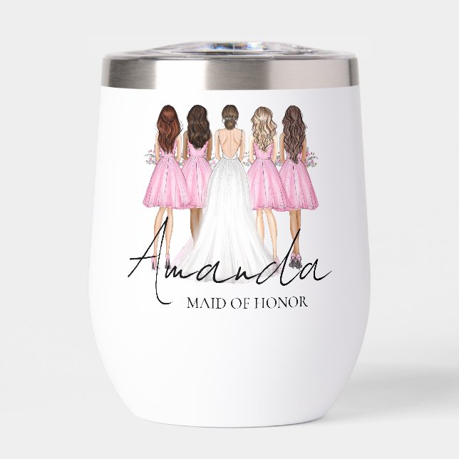 Personalised Maid Of Honour Custom Name Gift (Front)