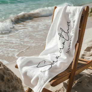 Personalised Maid Of Honour Gift Ideas Beach Towel