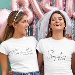 Personalised Maid Of Honour Gift Ideas T-Shirt<br><div class="desc">Looking for the perfect way to show your Maid of Honour just how much she means to you? Explore our collection of personalised Maid of Honour gifts, exclusively available on Zazzle! Whether she's been your confidante, your supporter, or your right-hand woman throughout your journey to the aisle, these thoughtful gifts...</div>
