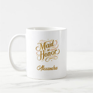 Personalised Maid of Honour Mug Gift - Custom Mug