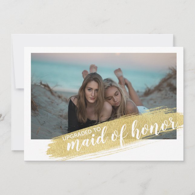 [Personalised] Maid of Honour Proposal Photo Card (Front)