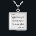 Personalised Maid of Honour  Sterling Silver Necklace<br><div class="desc">This Maid of Honour Sterling Silver Necklace makes a great gift for your bridesmaids! Comes in your choice of three different metals.</div>