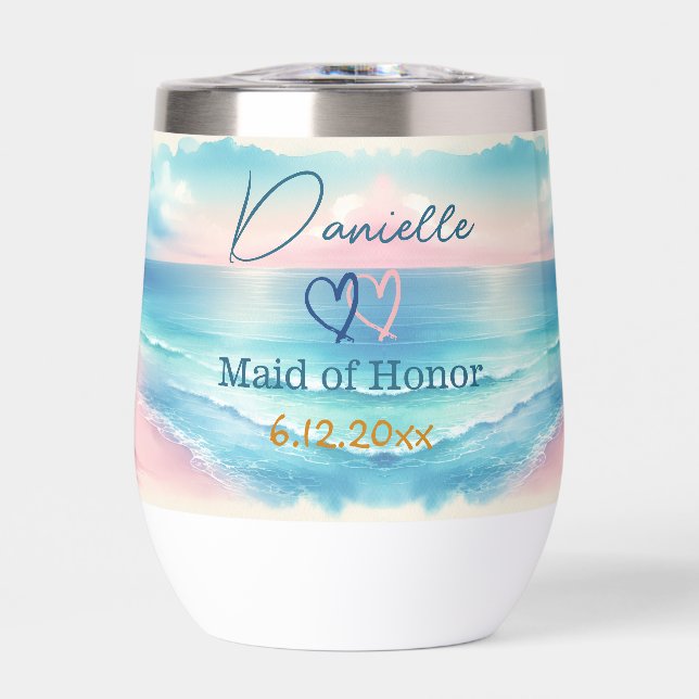 Personalised Maid of Honour to be Coastal Wedding (Front)